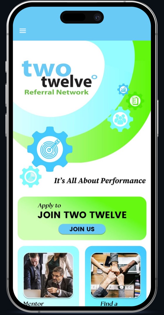 Two Twelve Referral Network mobile app